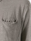 shredded trim front pocket T-shirt 
