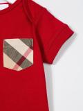 House check chest pocket T-shirt