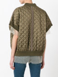 shortsleeved quilted bomber jacket