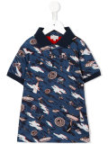 multi print polo shirt 