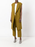 loosely tailored sleeveless coat 