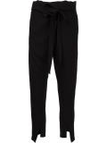 belted fold trousers