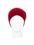 flower embellished pompom beanie