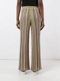 striped wide leg trousers