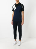 stripe panel polo shirt 