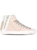 side zip hi-top sneakers