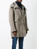 concealed fastening hooded coat