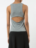sleeveless back slit top