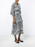 Maria Alexan Geometric Print Silk Dress