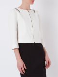 crop jacquard jacket