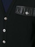chest pocket V-neck cardigan