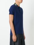 striped collar polo shirt