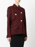 wrap front striped jacket