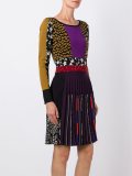 multi print pleated dress