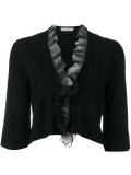 frill-hem cropped cardigan