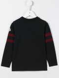 embroidered side stripe sweatshirt