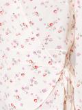 floral print wrap blouse