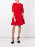 lace crepe couture dress