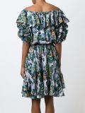 printed off-shoulder dress