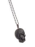 embossed skull necklace