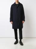 checked trench coat 