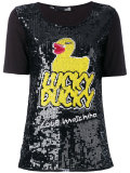 'lucky ducky' sequinned T-shirt