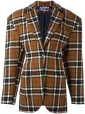 checked oversized blazer