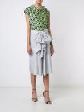 'Dot Pique Bow Front' skirt