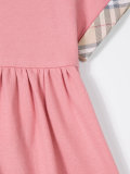 check sleeve dress
