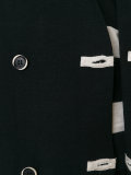 contrast detail double-breasted coat