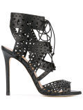 geometric cuts strappy sandals