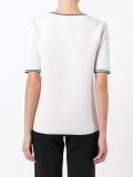 contrast trim T-shirt