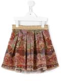 printed pleated tulle skirt