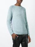 twill knit panel jumper