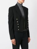double breasted cropped fitted jacket