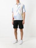 multiple stripes shortsleeved shirt