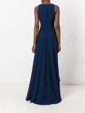ruffle slit gown