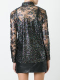 lace glitter detail top
