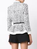 dots print peplum jacket