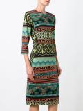 jacquard fitted dress
