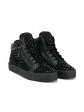 studded high-top trainers