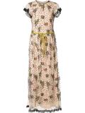 floral embroidery long dress