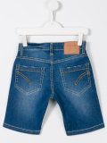 whiskered denim shorts