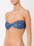 abstract print bandeau bikini top