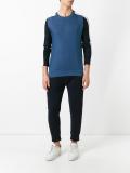 colour block ribbed jumper