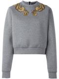 embellished neck sweatshirt 