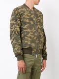 camouflage print bomber jacket