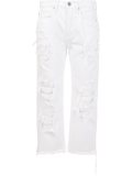 distressed cropped jeans