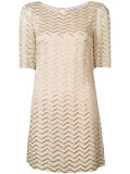 metallic zigzag T-shirt dress