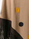 embroidered fringed wide scarf
